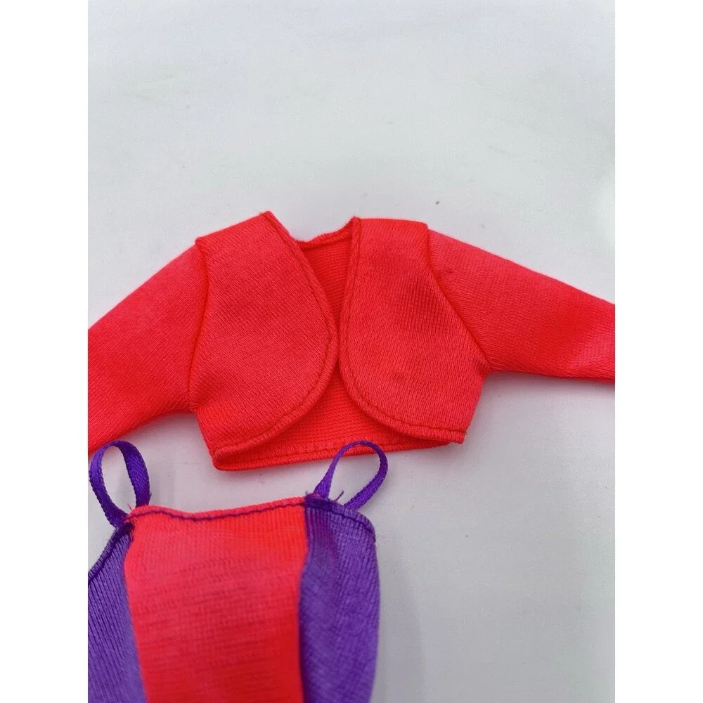 Vintage 1992 Earring Magic #7014 Barbie Doll Mini Dress Outfit Hot Pink W/ BELT